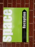 signage space reception