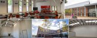 Five images showing office, industrial and venue hire space